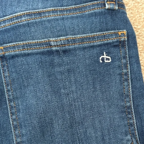 Rag & Bone Nina High Rise Ankle Flare Crossfield Jeans Distressed Hem - Picture 4 of 11